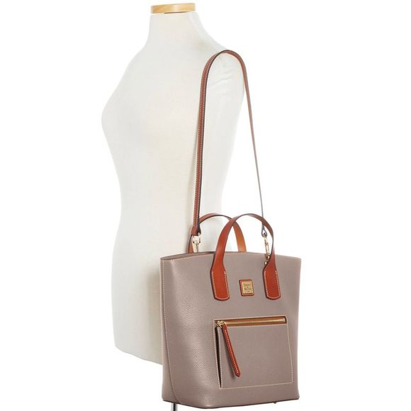 Dooney & Bourke Pebble Grain Darla Shopper Tote - Taupe - Picture 4 of 4